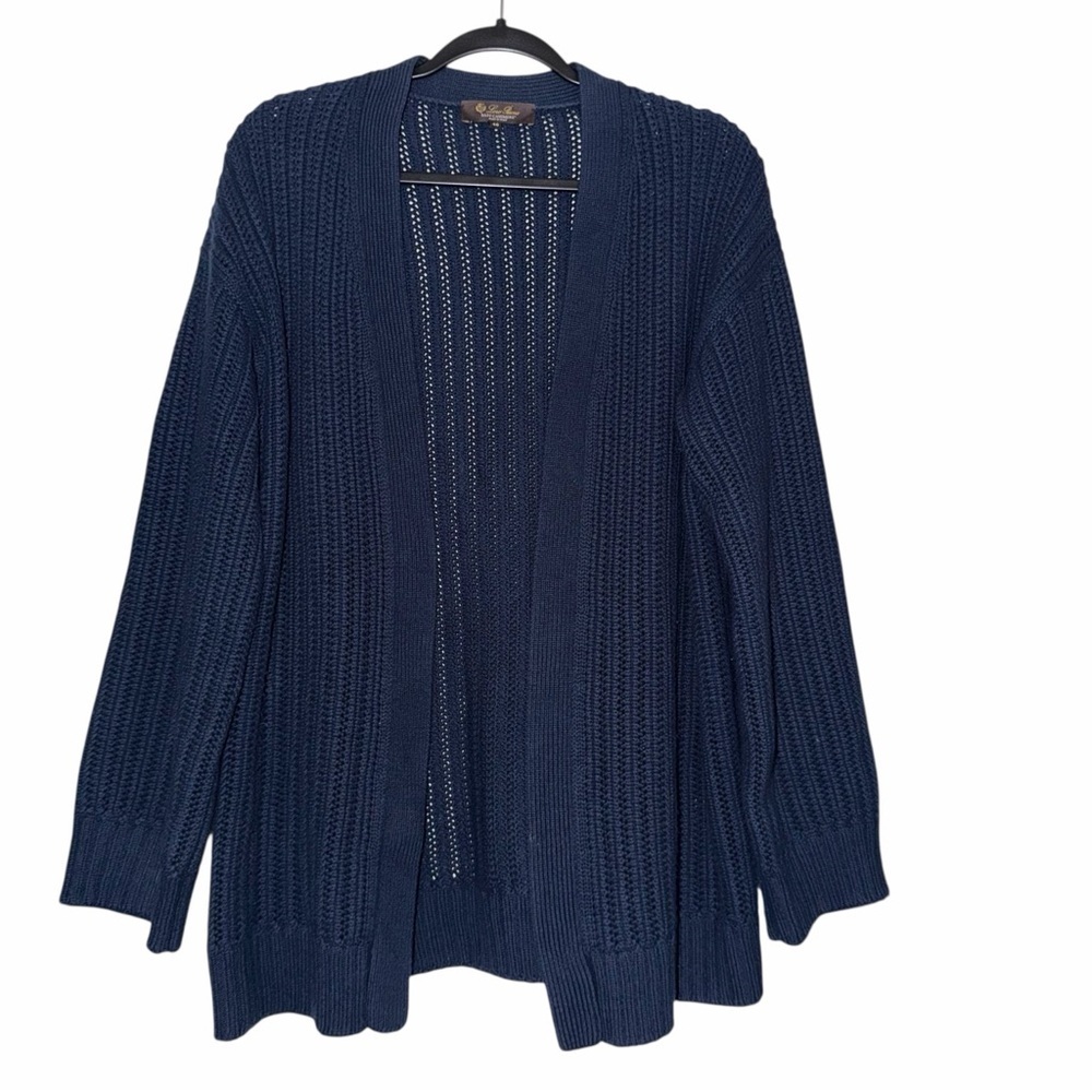 Loro Piana 100% Baby Cashmere Made in Italy Open Front Cardigan Womens